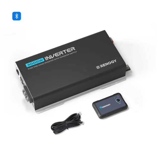 Renogy 3000W 12V Pure Sine Wave Inverter with UPS Transfer Switch